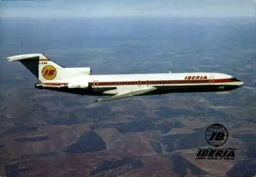 Ak Spanisches Passagierflugzeug, Iberia, Boeing 727 256