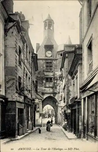 Ak Amboise Indre et Loire, Uhrenturm