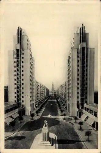 Ak Villeurbanne Rhône, Avenue de l'Hôtel de Ville, Nouveau Centre d'Urbanisme, vue d'oiseau