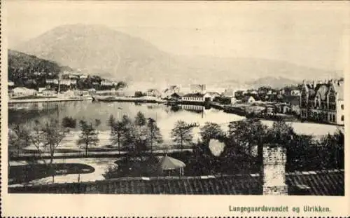 Ak Kristiania Christiania Oslo Norwegen, Lungegaardsvandet und Ulrikken