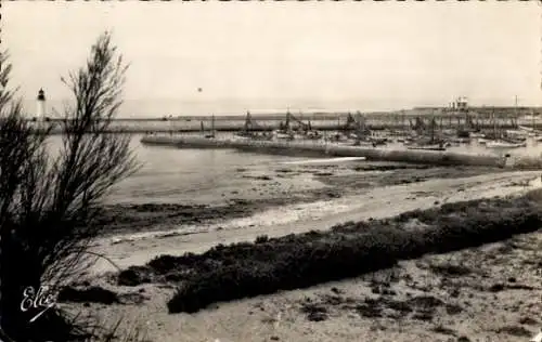 Ak La Cotinière Saint Pierre d'Oléron Charente Maritime, Leuchtturm, Strand, Hafen