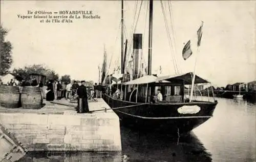 Ak Boyardville Ile d’Oléron Charente Maritime, Vapeur faisant le service de la Rochelle