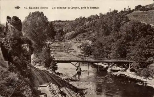 Ak Eguzon Indre, schöner Ort an der Creuse, in der Nähe des Staudamms