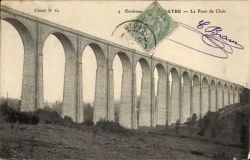 Ak La Châtre Indre, Le Pont de Cluis