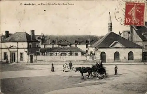 Ak Amboise Indre et Loire, Place Saint-Denis, Les Bains