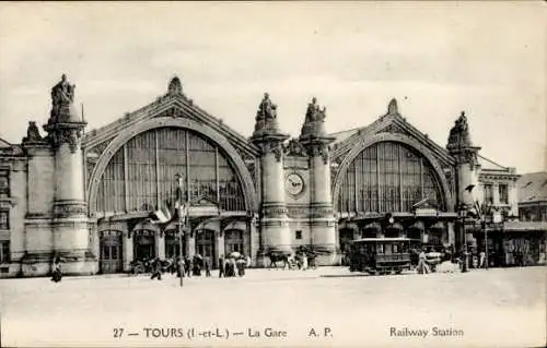 Ak Tours Indre et Loire, La Gare