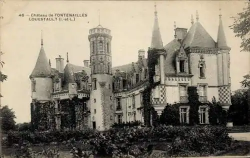 Ak Louestault Indre et Loire, Chateau de Fontenailles