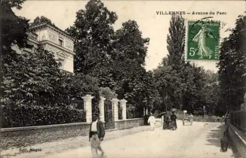 Ak Villennes sur Seine Yvelines, Avenue du Parc