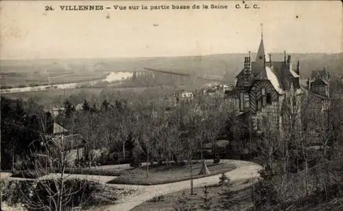 Ak Villennes sur Seine Yvelines, Blick auf den unteren Teil der Seine