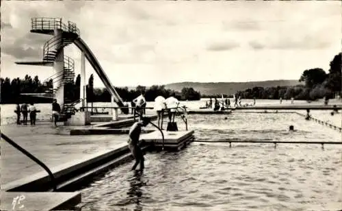 Ak Medan Villennes sur Seine Yvelines, La Plage