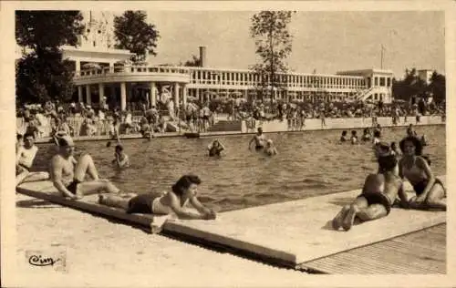 Ak Villennes sur Seine Yvelines, La Plage