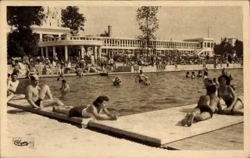 Ak Villennes sur Seine Yvelines, La Plage