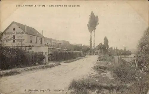 Ak Villennes sur Seine Yvelines, Die Ufer der Seine