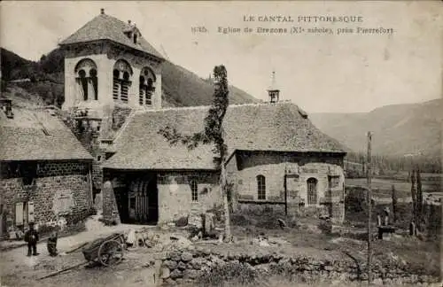 Ak Pierrefort Cantal, Kirche von Brezons