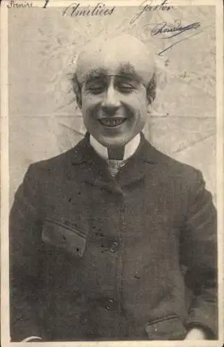 Ak Karikatur von einem lachenden Mann