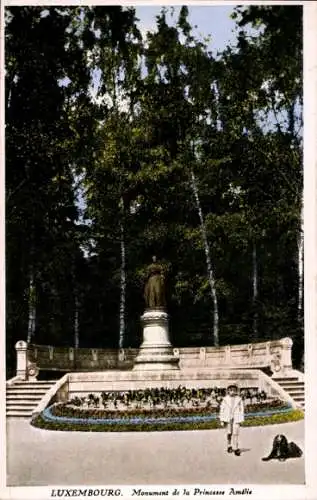 Ak Luxembourg Luxemburg, Denkmal für Prinzessin Amelie