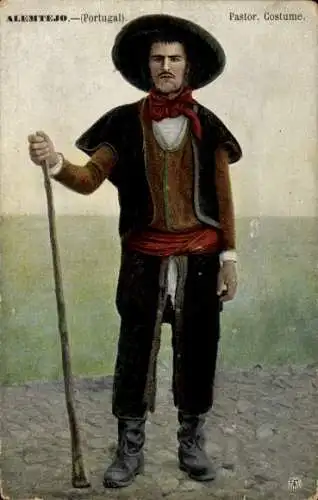 Ak Alentejo, Mann in portugiesischer Volkstracht, Hirte, Bauer