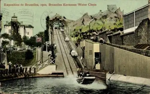 Ak Bruxelles Brüssel, Fair Water Chute, Wasserbahn, Weltausstellung 1910