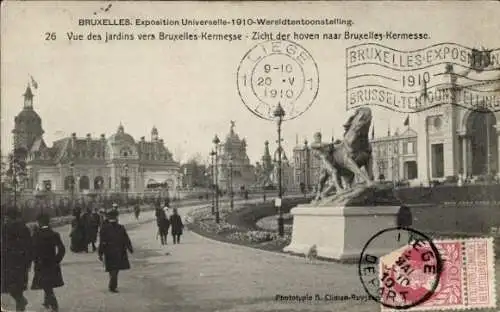 Ak Brüssel Brüssel, Ausstellung 1910, Gärten zur Kermesse