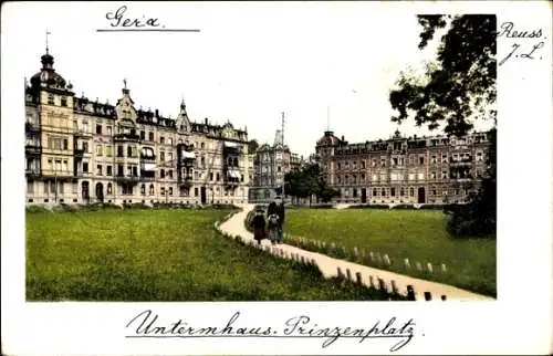 Ak Untermhaus Gera in Thüringen, Prinzenplatz