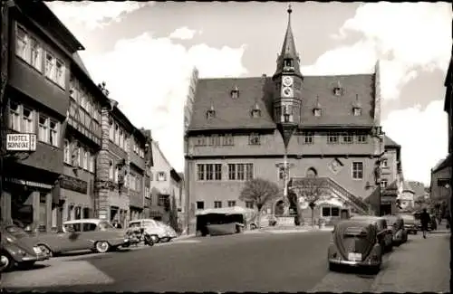 Ak Ochsenfurt am Main Unterfranken, Marktplatz, Rathaus, Hotel Schnecke