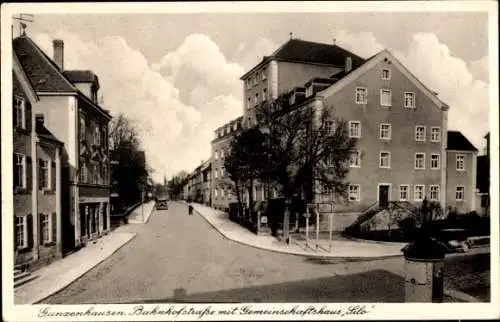 Ak Gunzenhausen in Mittelfranken, Bahnhofstraße, Gemeinschaftshaus Silo