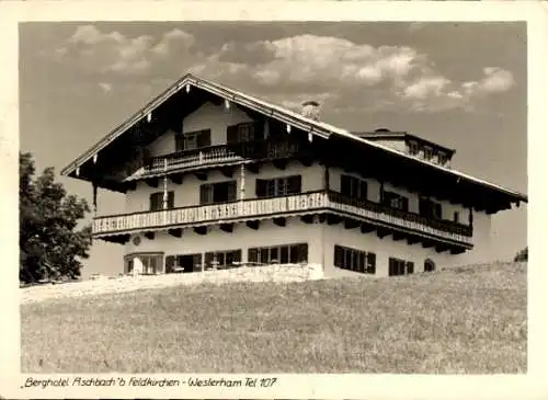 Ak Feldkirchen Westerham Oberbayern, Berghotel Aschbach