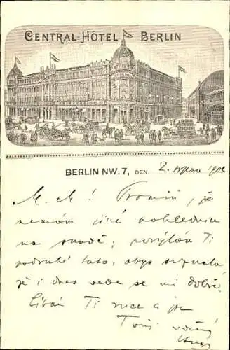 Litho Berlin Mitte, Central-Hotel, Friedrichstraße