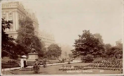 Ak London City England, Embankment Gardens