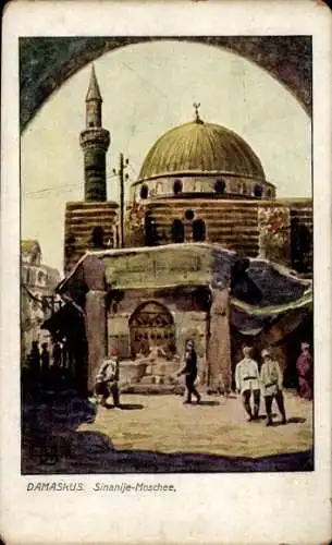 Künstler Ak Damaskus Syrien, Sinanije-Moschee