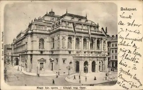 Ak Budapest Ungarn, Opernhaus