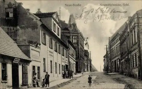 Ak Międzybórz Neumittelwalde Schlesien, Neue Straße