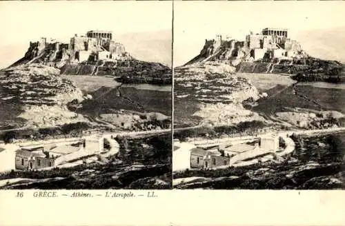 Stereo Ak Athen Griechenland, Akropolis