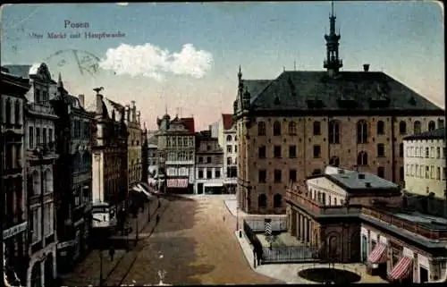 Ak Poznań Posen, Alter Markt, Hauptwache