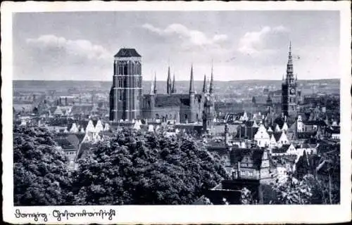 Ak Gdańsk Danzig, Gesamtansicht