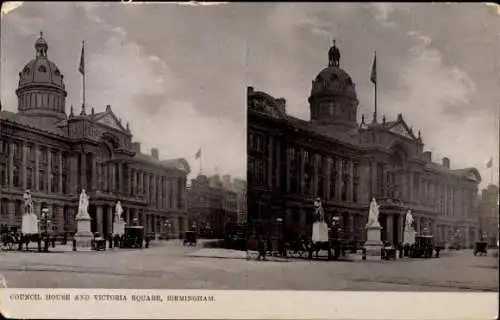 Ak Birmingham West Midlands England, Council House, Victoria Square