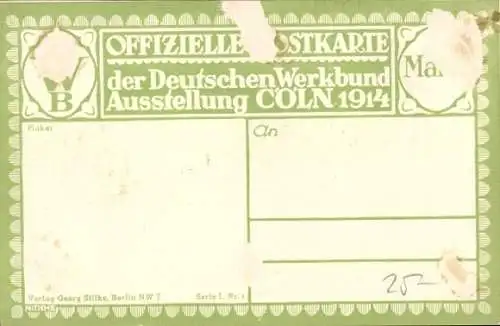 Ak Köln am Rhein, Deutsche Werkbund-Ausstellung, Kunst in Handwerk, Industrie und Handel, 1914