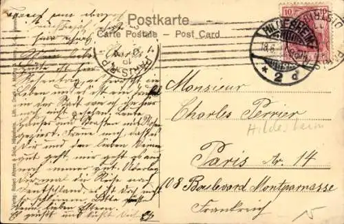 Künstler Ak Hildesheim in Niedersachsen, Hildesheimer Rosentag 1911