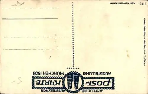 Ak Ausstellung München 1908, Frau in Tracht