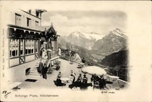 Ak Schynige Platte Kanton Bern, Hotelterrasse