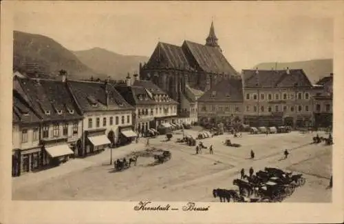 Ak Brașov Brassó Kronstadt Rumänien, Platz