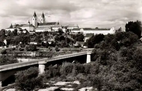 Ak Freising in Oberbayern, Domberg, Isarbrücke