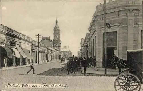 Ak Bahia Blanca Argentinien, Straßenpartie, Kutsche