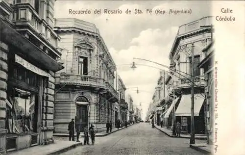 Ak Rosario de Santa Fé Argentinien, Calle Cordoba