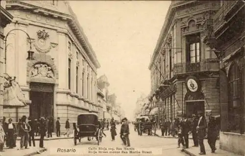 Ak RosarioArgentinien, Calle Rioja, San Martin