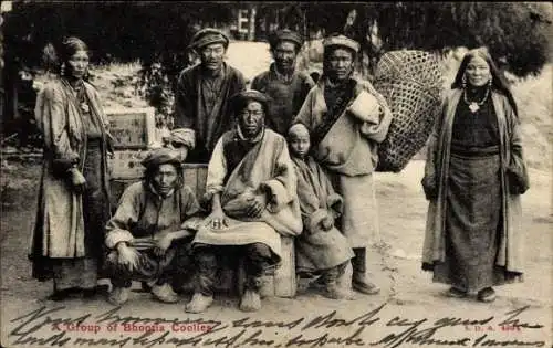 Ak-Gruppe der Bhoutia Coolies