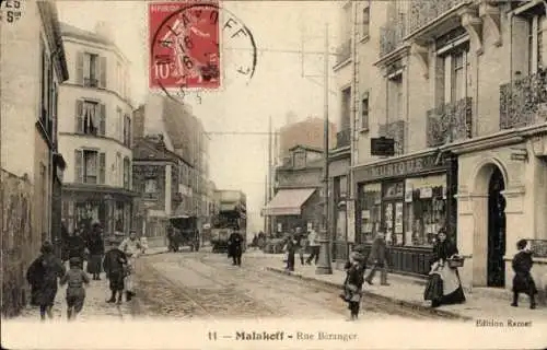 Ak Malakoff Hauts de Seine, Rue Beranger