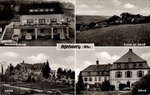 Ak Molsberg im Westerwald, Gasthaus Westerwaldblick, Schloss