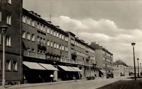 Ak Gera in Thüringen, Neubauten an der Juri A. Gagarin Straße, Geschäft Backwaren, Lebensmittel