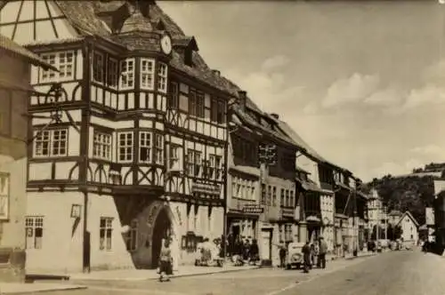 Ak Wasungen im Thüringer Wald, Rathaus, Straßenpartie